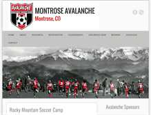 Tablet Screenshot of montroseavalanche.org